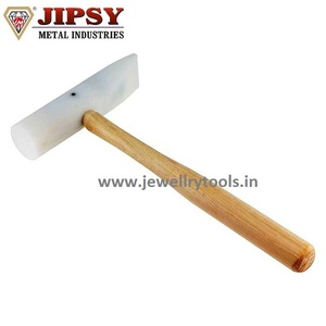 Marteau à texturer interchangeable à 9 faces texturées, matériau en métal et en bois neuf pour l'industrie et les bancs de bijouterie - Product Image 6