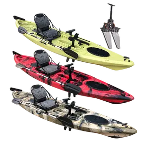 Pedal de conducción rotomoldeado de 13 pies, kayak individual de pesca con colores personalizados