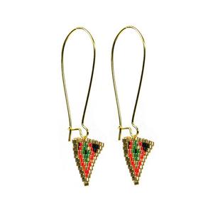 Boucles d'oreilles en perles Miyuki, magnifiquement faites à la main - Product Image 1