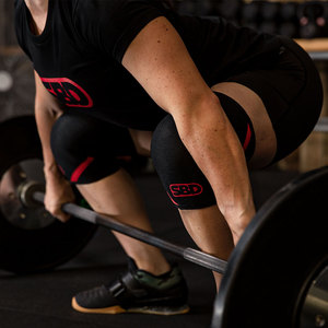 Genouillères de compression en coton tricoté personnalisées pour le crossfit, la course à pied et les sports - Product Image 4