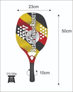 Raquetas de Tenis de Playa Personalizadas, Raqueta de Carbono y Vidrio con Logotipos y Combinaciones de Colores, Peso 310-330g, Longitud 50cm - Product Image 3