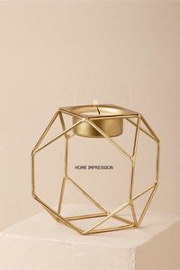 Beautiful Simple Iron Wrought Gold Tabletop Centerpiece <b>Tealight</b> <b>Candle</b> Holder Trendy <b>Candle</b> Holder in Low Price From India - Product Image 3