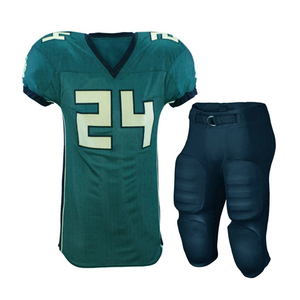 Kits de matériel en sergé respirant personnalisé en gros adultes vêtements de football américain couleurs contrastées uniformes à motif uni Pakistan - Product Image 6