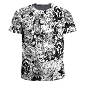 เสื้อยืดกีฬา OEM พิมพ์ลาย3D เสื้อคอกลมเสื้อไม่มีปกเสื้อแฟชั่น - Product Image 5