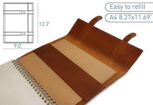 Carpeta de Conferencia Elegante de Cuero Genuino de Alta Demanda para Hombres y Mujeres con Empaque Personalizado - Product Image 6
