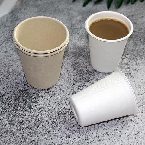 Cover For Double Wall Paper W Sugarcane 8oz 12oz Lids Biodegradable Pla Dome Lid Cup