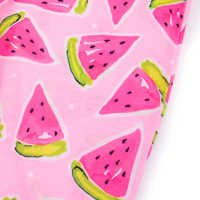 T-shirt rayé et pantalon capri imprimé dessin animé pastèque respirant pour OEM approuvé, collection automne personnalisée 100% polyester pour fille et enfant