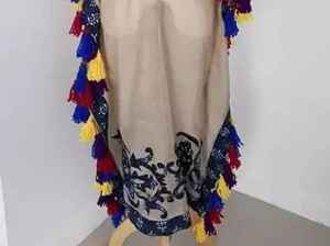 2020 dernière élégante brodée flore plage caftan robe filles Bikini couverture douce fête porter naturel uni teint en gros chaud - Product Image 3