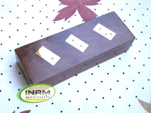 Boîte de cartes à jouer en bois de concepteur fait à la main de meilleure qualité avec de beaux cadeaux de nouveauté de travail d'incrustation en laiton - Product Image 2