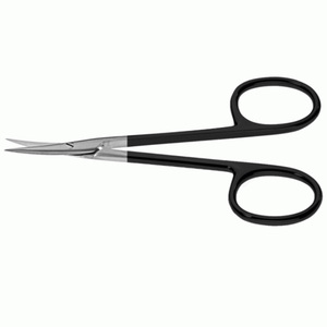Devine Scissors Curved Sharp Tips Supercut Serrated Plastic surgery 11cm long - Product Image 1