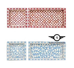 Bandejas de Servir de Madera con Incrustaciones de Hueso de Alta Calidad para Hoteles y Restaurantes, Certificadas por EPCH, Utensilios de Cocina Artesanales de la India - Product Image 3