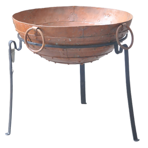 Support de foyer personnalisé OEM ODM avec quatre poignées style européen en fonte extra large Kadai de cuisson pour décoration de Noël - Product Image 6