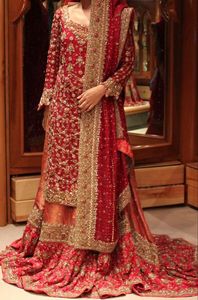 KAMEEZ — robe longue en broderie lourde pour femmes, élégante robe LEHENGA ceinturée, idéale pour le mariage, 2021 - Product Image 2