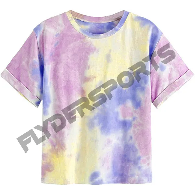 Ever top OEM T-shirt à motifs Tie Dye T-shirt personnalisé/marque Coton multicolore Tie-dye Imprimé T-shirt Loose Tie-Dyed Streetwear