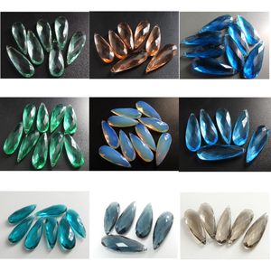 Londres bleu Quartz larme facettes pierres précieuses à la main 30X10MM perles de cristal pour paire assortie boucle d'oreille perle en vrac fabrication de bijoux - Product Image 4