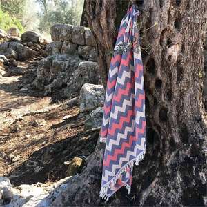 OYA HOME Peshtemal Serviette de plage rayée turque biologique de haute qualité, absorbante et à séchage rapide, 90 x 170 cm - Product Image 4