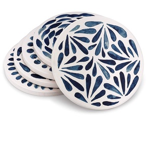 Multi Functional Usage Decorative <b>Marble</b> <b>Coaster</b> For Coffee Cocktail Beer Mug <b>Marble</b> Tea <b>Coaster</b> Rounded <b>Coaster</b> - Product Image 1