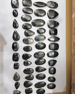 Psilomelane Loose Gemstones Fabricação Indiana Alta Qualidade Natural Psilomelane Cabochão Cura Tumble Stone para Fazer Jóias