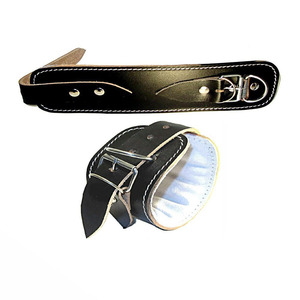 Sangles de cheville en cuir rembourrées en mousse de nylon pour l'entraînement physique sans gluten-Poignets de cheville de fitness protecteurs - Product Image 1