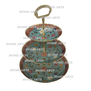 Support de gâteau en laiton à 3 niveaux de qualité supérieure Design tendance Support de gâteau de pâtisserie de forme ronde pour les meilleures ventes - Product Image 5