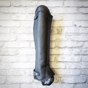 ขี่ม้าสวมพรีเมี่ยมสีน้ำตาลหนังม้าขี่ครึ่ง Chaps,ชายและหญิงแฟชั่นตะวันตก - Product Image 5
