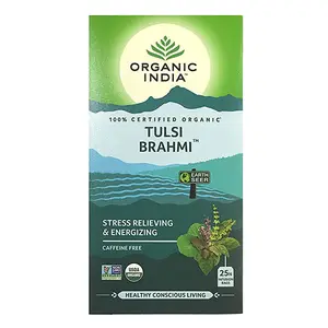 Tè biologico India Tulsi Brahmi (25Dip) -tisana tulsi-tè Brahmi biologico