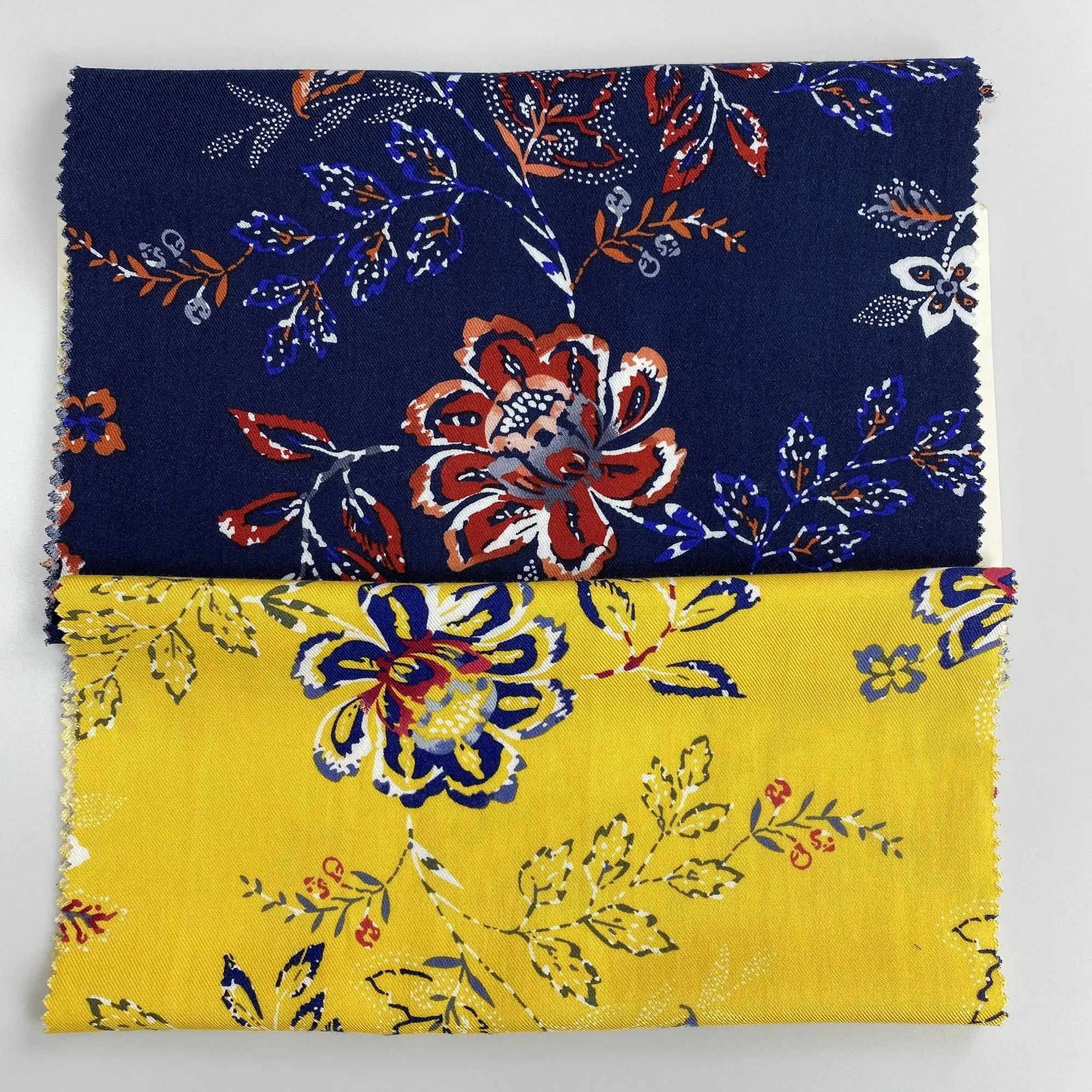 Direct sales example of challis kilo dress shirt material rayon printed fabric with flower