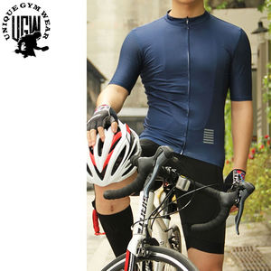 UNIQUE GYM WEAR Jersey de Ciclismo Personalizable para Hombre, Manga Corta, Anti-UV, Transpirable, de Secado Rápido, 100% Algodón, Diseño con Cierre Completo - Product Image 3