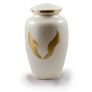 Urna de latón hecha a mano para cremación funeraria de cementerio para cenizas humanas - Product Image 1