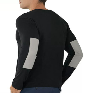 T-shirts à manches longues en coton 100% pour hommes, col rond, tendance été 2021, vente chaude, OEM, t-shirts pour hommes écologiques - Product Image 5