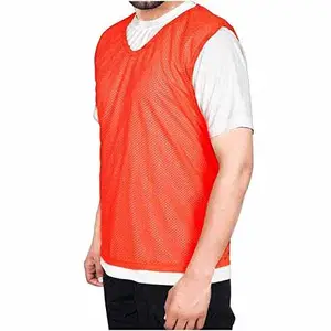 Mesh Team Praktijk Slabbetjes Jerseys Voetbal Uniform Training Vesten Voor Sporttas Groen Kids Oranje Accessoires Oem