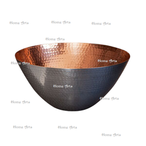 Juego de 3 Tazones de Frutas de Diferentes Tamaños, Tazón Redondo de Cobre Martillado para Mezclar Alimentos, para Proveedor Mayorista - Product Image 2