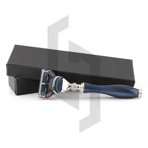 Cartridge Shaving razor with 5 blade air force dark blue