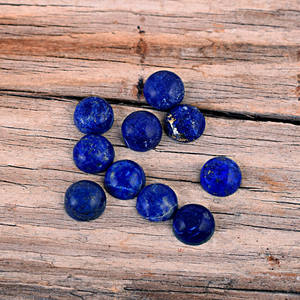Cabochon rond en Lapis Lazuli naturel, pierre précieuse calibrée, prix de gros, cabochon rond calibré fait main - Product Image 5