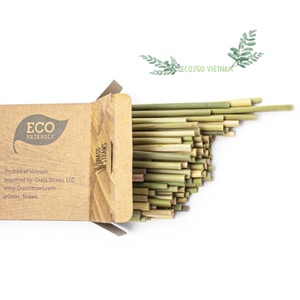 Juego de pajitas de hierba biodegradables y orgánicas 100%, para beber, hecho de Vietnam, hierba 100% Natural, exportación por el fabricante Eco2go - Product Image 1
