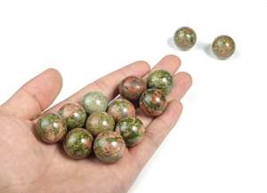 2022 última esfera de Unakite piedra Bola de ágata roja cristales curativos naturales piedras preciosas talladas decoración de oficina regalos mascota - Product Image 5