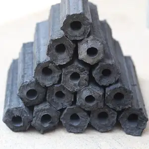 锯末煤粉木炭硬质木材长燃烧时间六角硬木木炭用于烧烤/无烟无气味