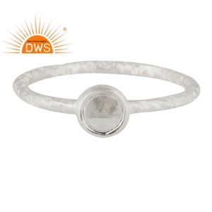Anillo de cristal de cuarzo joyas de piedras preciosas fabricante con textura 925 hecha a mano de plata esterlina poco de joyas de plata de diseño mayorista - Product Image 1