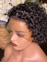 Sunnymoon-perruque malaisienne, cheveux naturels remy, indiens, cheveux bruts, d'alignement cuticules, perruque pixie, faite à la machine, cheveux bruts