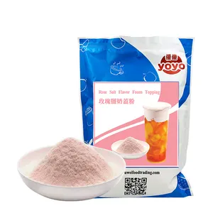 Beverage Rose Salt Flavor Foam Topping Powder Taiwan Milk Tea Powder