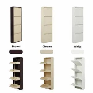 High Quality Metal Shoe Cabinet Rack 4 Layer...