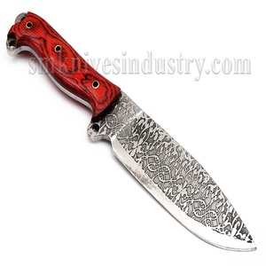 Cuchillo de caza hecho a mano, agarre de mango de madera Pakka (Smk1376) - Product Image 6