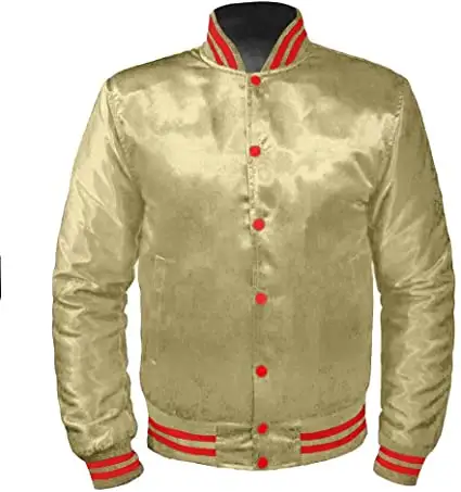 Original Varsity Letterman custom decoration applique logo satin American jacket