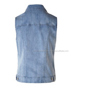Veste en jean délavée sans manches, prix bas, 1019