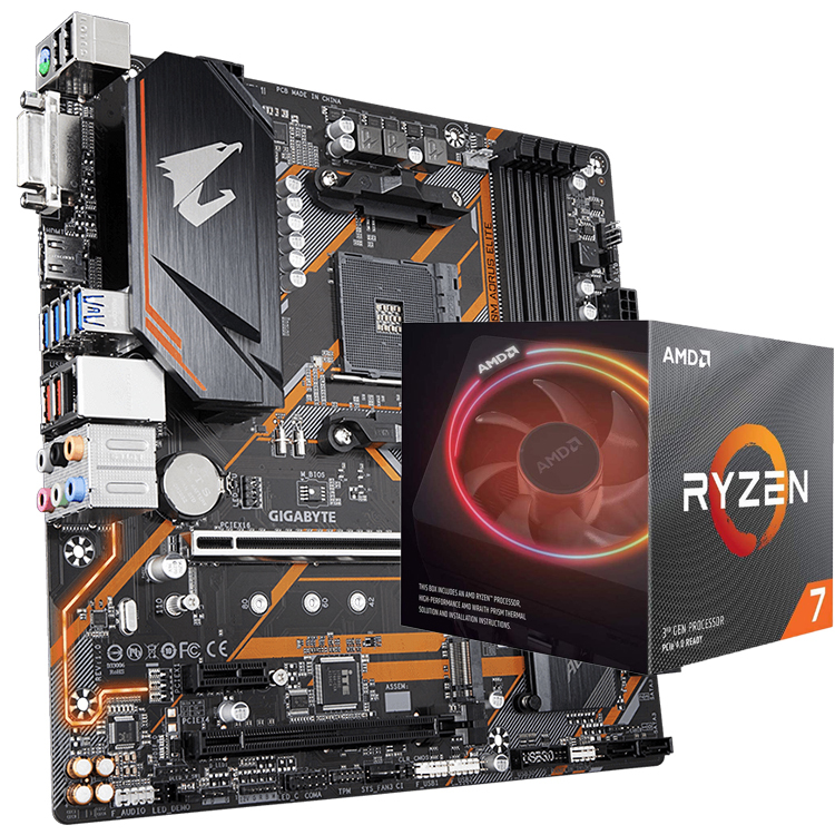 GIGABYTE B450M AORUS ELITE AM4 Motherboard with Ryzen 7 3700X