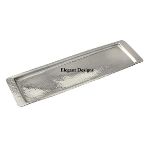 Plateau de service en acier inoxydable le plus vendu plat en gros décoratif en métal d'excellente qualité nouveauté - Product Image 4