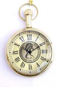 Antiguo Queen Elizabeth the Second Dial-Reloj Gandhi de aspecto indio/Reloj de bolsillo con cadena larga - Product Image 3