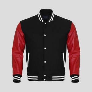 Veste bomber varsity personnalisée de qualité supérieure pour homme, coupe ajustée, motif lettres, col montant, broderie sur le devant, hiver - Product Image 4
