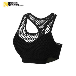Sujetador deportivo de malla para mujer, Top deportivo sin costuras para Fitness, Yoga, gimnasio, chaleco acolchado para correr, Push Up a prueba de golpes - Product Image 2