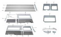 Kit de garnitures intérieures en plastique ABS VKM PLASTIK PG Boxer, design IP spécialement autorisé pour les autobus, les autocars et les véhicules commerciaux, gris/noir/beige
